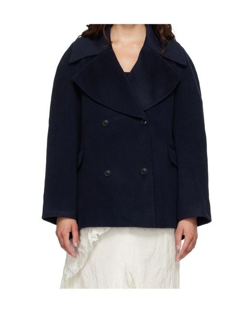 Loulou de Saison Blue Double-Breasted Jacket
