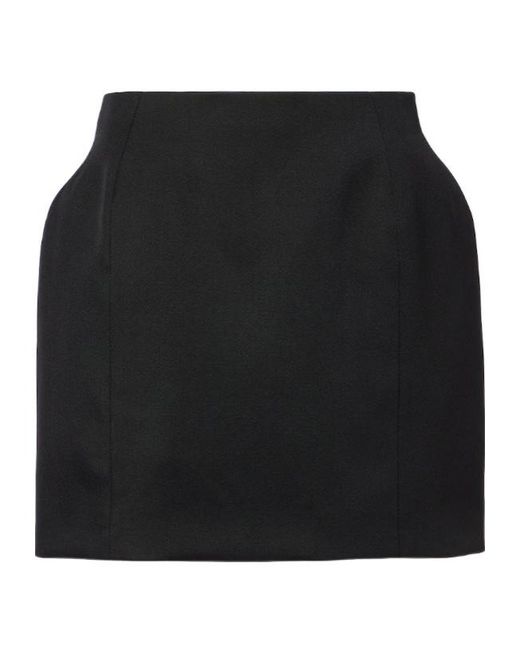Balenciaga Black Wool Gabardine Miniskirt