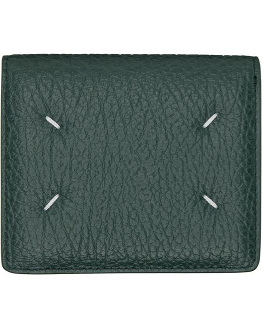 Maison Margiela Green Four Stitches Wallet