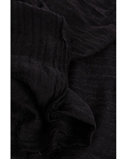 Rick Owens Black Lightweight Wool Scarf