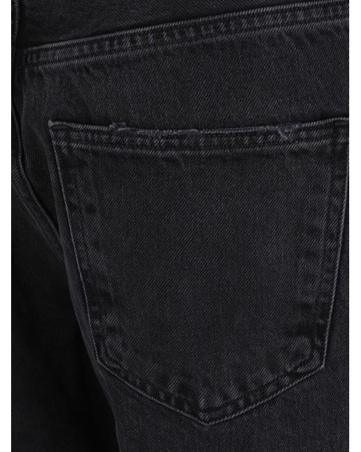 Agolde Black Five-Pocket Denim Trousers