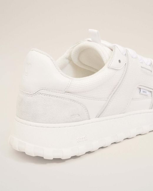 AMI White Low-Top Sneakers for men