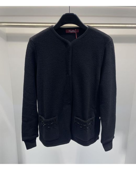 Max Mara Black Long-Sleeved Casual Jacket
