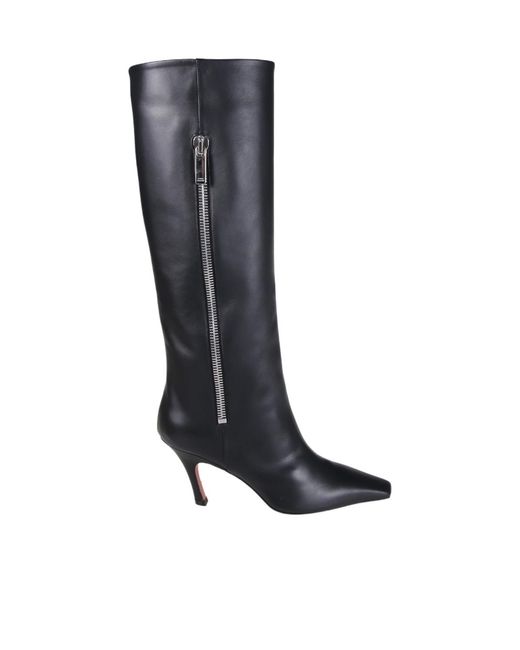 AMINA MUADDI Black Pointed-Toe Boots