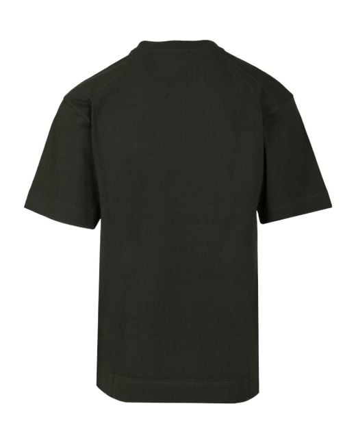 Dries Van Noten Black Cotton Crew Neck Short-Sleeved T-Shirt for men