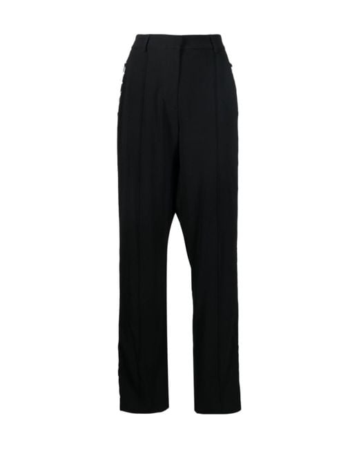GIUSEPPE DI MORABITO Black Stretch Straight Leg Pants