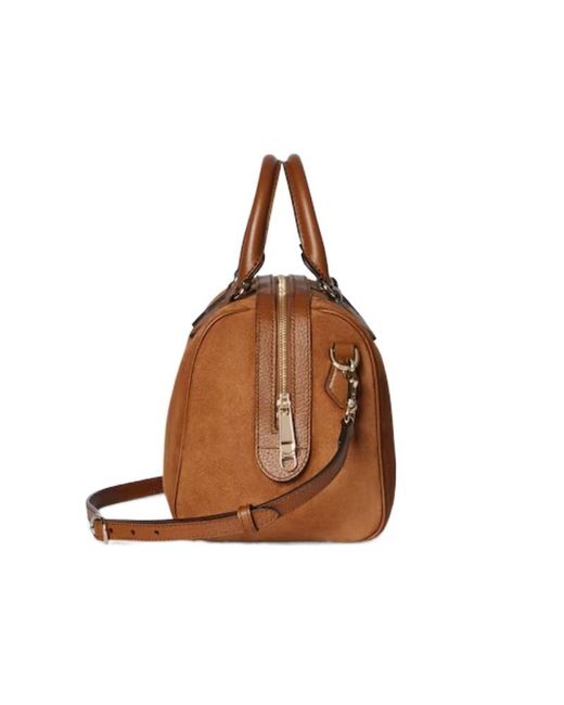 Gucci Brown Ophidia Large Boston Bag