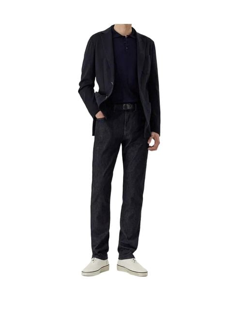Canali Black Tailored Single Breasted Jacket for men