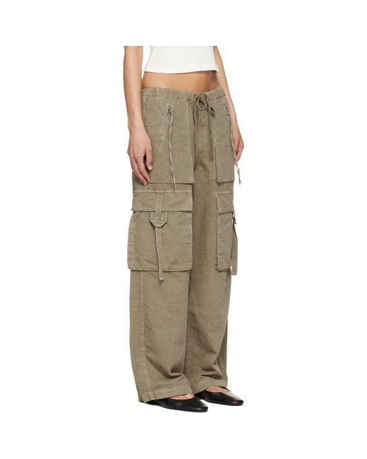 Citizens of Humanity Natural Andira Cotton And Linen Wide-Leg Cargo Pants