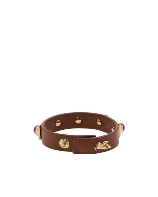 Etro Brown Logo Bracelet