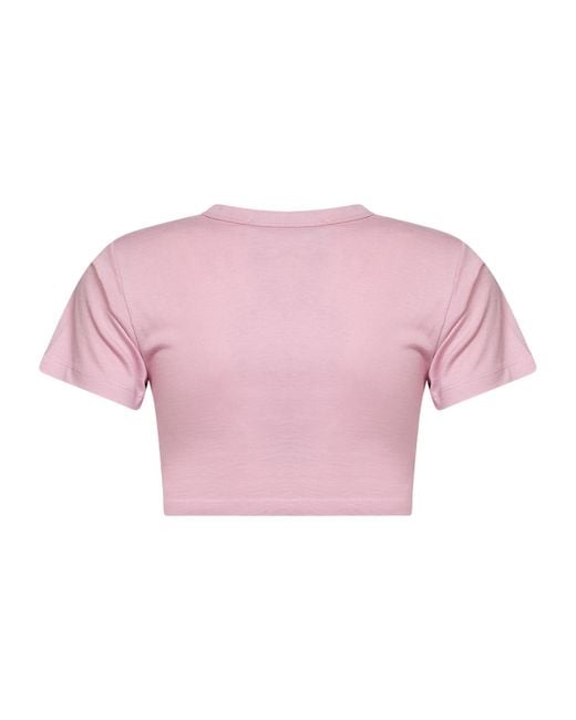 The Attico Pink Cropped T-Shirt