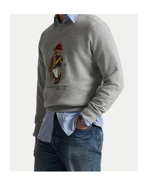 Polo Ralph Lauren Gray Polo Bear Fleece Sweatshirt for men