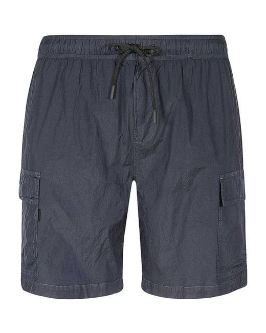 Dondup Blue Drawstring Waist Swim Shorts for men