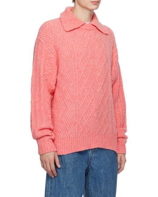 Adererror Layered Collar Knitted Sweater for men