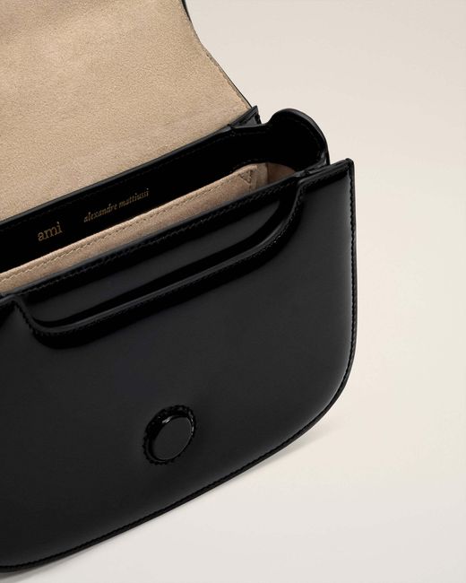 AMI Black Ami Top Handle Paris Paris Bag for men