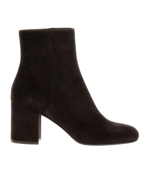 Gianvito Rossi Black Joelle Round Toe Boots