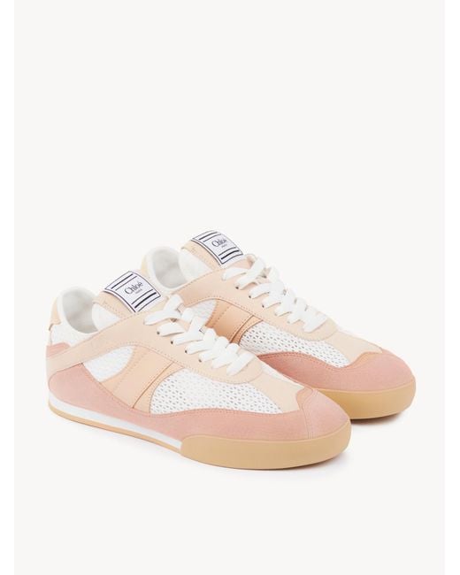 Chloé Pink Chloé Kick Lace-Up Sneakers