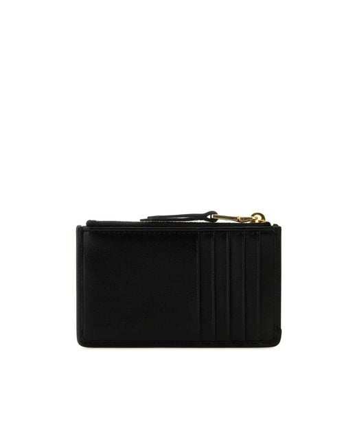 Miu Miu Black Matelassé Zipped Wallet