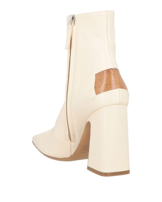 Maison Margiela Natural Plain Leather Short Boots