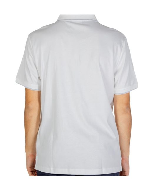 Calvin Klein White Short-Sleeved Polo Shirt for men
