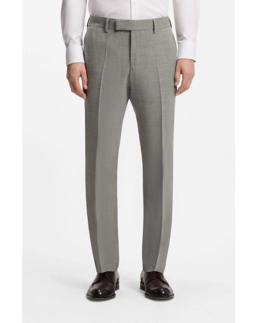 Boss Gray Belt Loop Casual Pants for men