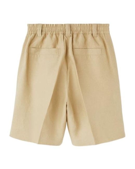Loro Piana Natural Wide-Leg Shorts for men