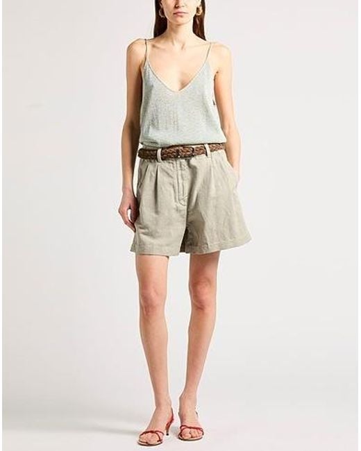 Brunello Cucinelli Natural Solid-Color Casual Shorts