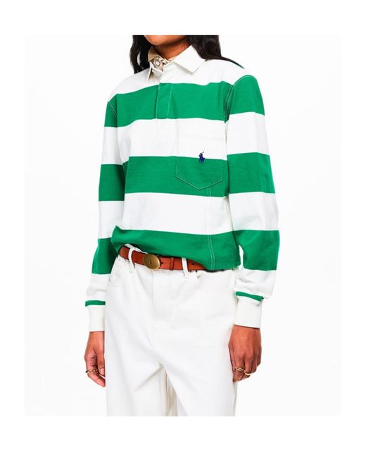Polo Ralph Lauren Green Polo Rugby Shirt Ld61