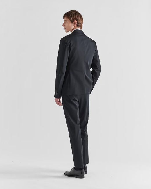 Prada Black Single Breasted Tailored Suit for men