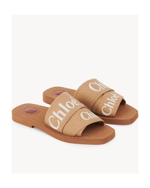Chloé Brown Chloé Woody Flat Mules