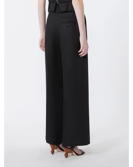 Weekend by Maxmara Black Button Tailored Trousers