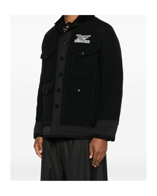 Junya Watanabe Blue Button-Down Long-Sleeved Casual Jacket for men
