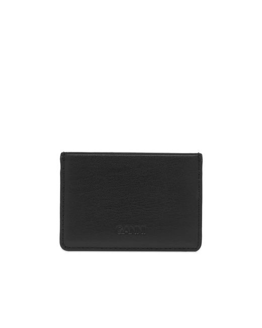 Ganni Black Cardholder With Logo