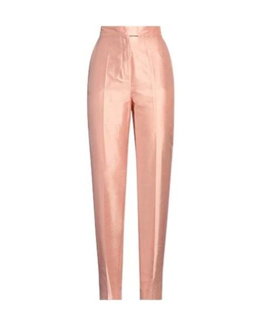 Max Mara Pink Straight-Leg Trousers