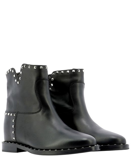 Via Roma 15 Black Malibu Ankle Boots