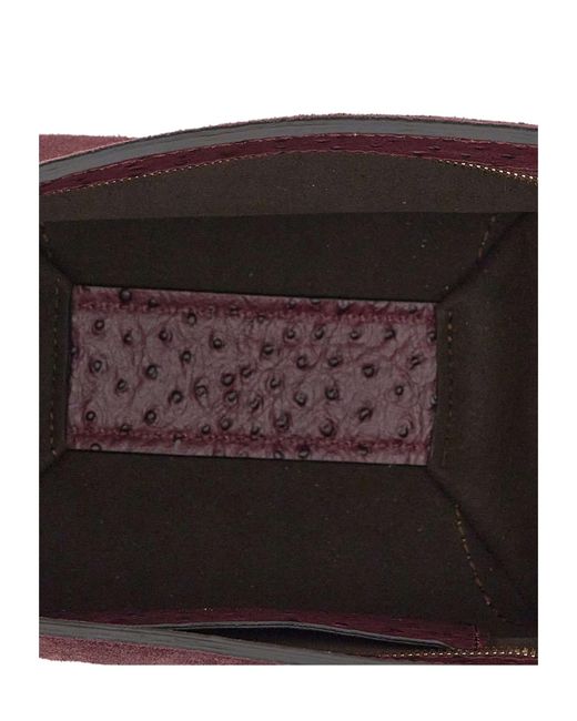 Gianni Chiarini Purple Bloom Stitch Detail Shoulder Bag