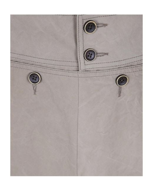 Uma Wang Gray Button-Up Casual Pants for men