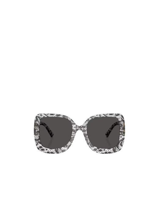 Dolce & Gabbana Gray Eyewear Square Frame Sunglasses