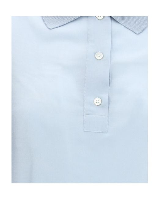 Jacob Cohen Blue Short-Sleeve Knitted Polo Top