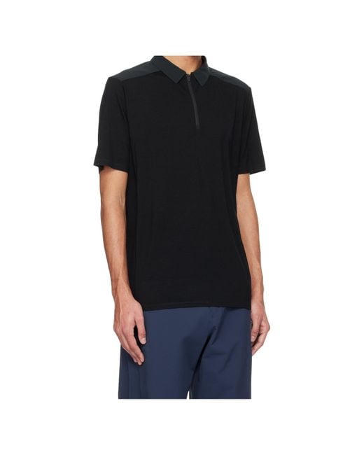 Veilance Black Frame Short-Sleeve Polo Shirt for men