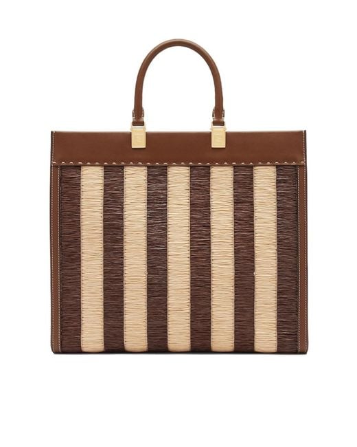 Fendi Brown Sunshine Medium Tote Bag