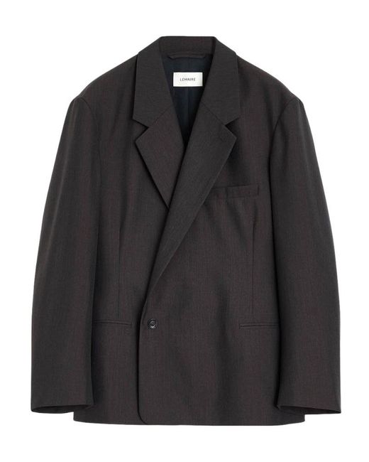 Lemaire Black Soft Double Breasted Jacket for men
