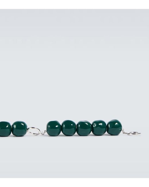Jil Sander Blue Beaded Necklace for men