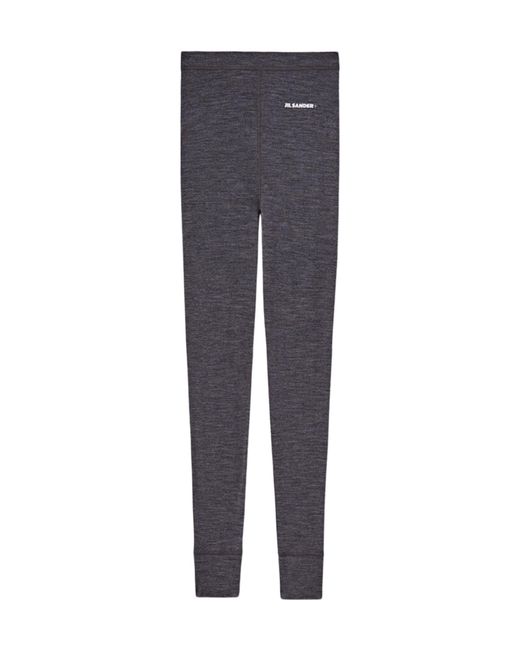 Jil Sander Blue Elastic Waist Leggings
