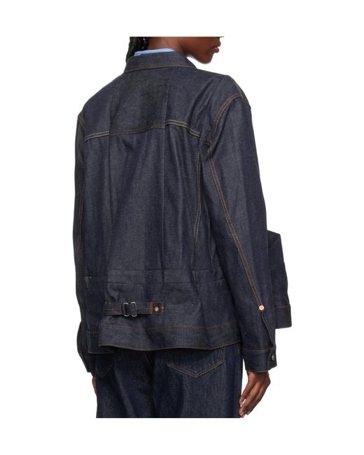 Sacai Blue Pocketed Cotton Jacket