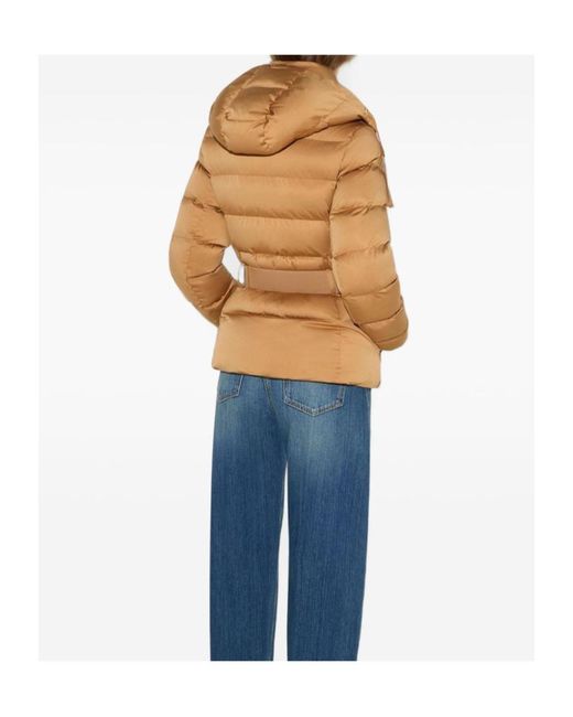 Elisabetta Franchi Brown Down Jacket