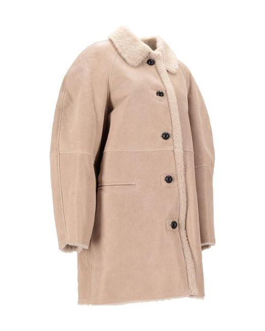 Isabel Marant Natural Berthie Single Breasted Coat