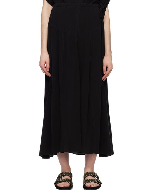 Isabel Marant Black Flared Mid-Length Skirt