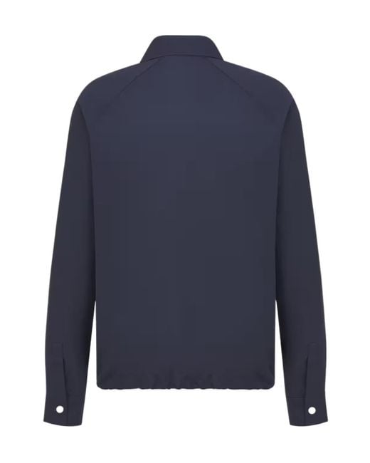 Dior Blue Christian Couture Embroidered Shirt for men