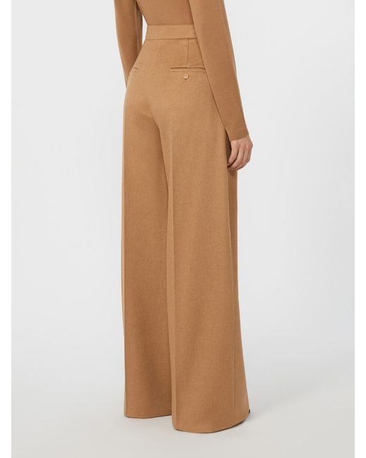 Max Mara Natural Ori Wide-Leg Trousers